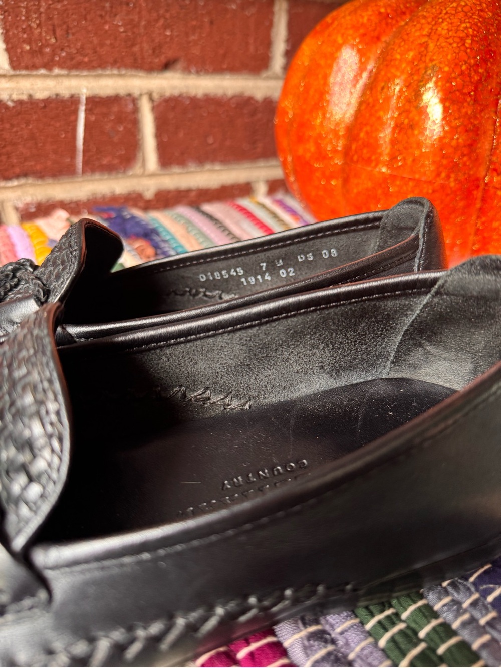 Cole Haan country Black Woven Leather Tassel Loafers - Picture 4 of 11